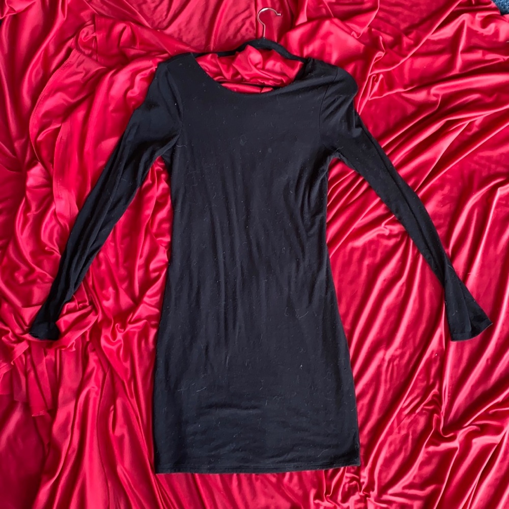 Black fitted dress